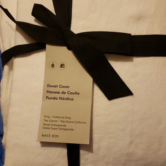 ❤️BUY 2 GET 1 FREE West Elm European Flax Linen Duvet Cover,King/California King - Picture 4 of 11